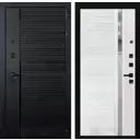 Входная дверь Лабиринт Пиано П31 правый 205x88см цвет черный кварц/белый софт с зеркалом