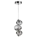 Светильник подвесной светодиодный Odeon light Bruco 5096-12l 7 м² нейтральный белый свет цвет хром/серый