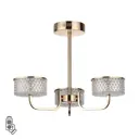 Люстра на штанге светодиодная Lumion 6579-40CL Venice с пультом управления 16 м² регулируемый белый свет цвет прозрачный/золотой