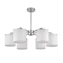 Люстра на штанге Lumion Suntori Lmn_6591_6 6 ламп 12 м² цвет хром/белый