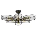 Люстра потолочная Lumion Vivana 8153-6c 6 ламп 18 м² цвет медь/черный