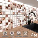 Стеновая панель Фартукофф ФФ - 339 400x60x0.1 см ПВХ цвет разноцветный