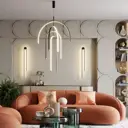 Светильник подвесной светодиодный Odeon light Memfi 6633-95l 30 м² теплый белый (желтый) свет цвет черный