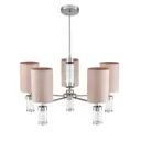 Люстра на штанге Lumion Arnika 6585-5 5 ламп 10 м² цвет хром/бежевый