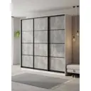 Шкаф-купе Клевер Атина 240x240х45 см 9 полок ЛДСП цвет белый/бетон серый