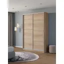 Шкаф-купе Клевер Атина 240x150х65 см 6 полок ЛДСП цвет дуб сонома
