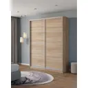 Шкаф-купе Клевер Атина 240x190х45 см 6 полок ЛДСП цвет дуб сонома