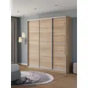 Шкаф-купе Клевер Атина 240x210х50 см 9 полок ЛДСП цвет дуб сонома