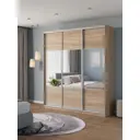 Шкаф-купе Клевер Атина комбинированный 240x220х58 см 9 полок ЛДСП цвет дуб сонома