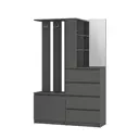 Комплект мебели для прихожей Bts МС Симпл 120.3x180.6x37.6 см ЛДСП цвет графит