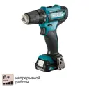 Дрель-шуруповерт аккумуляторная Makita DF333DWAE 1149177, 12 В Li-Ion 2x2А·ч