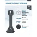 Вентиляционный колпак Мерес Ø110мм с вентиляционным выходом Ø110мм не утепленный RAL 7024 серый графит