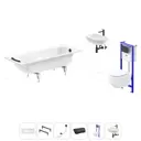 Ванна Sanitana BLB Europa 20220819R прямоугольная сталь 170x75 см с подвесным унитазом и раковиной в комплекте