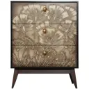 Комод Bogacho 84x109x50 см 3 ящика МДФ цвет коричневый 11558/каштан
