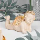 Статуэтка Bogacho Ангел мечтатель кремовый