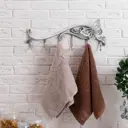 Настенная вешалка Bogacho 6x17x41 см 6 крючков 79061/серебристый