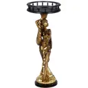 Столик декоративный Bogacho 13056/Б/340/2Оберджин Фортуна бронзовый 34 см