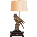 Настольная лампа BOGACHO СБ-8/Б/Тюссо беж Соколиная охота цвет бежевый