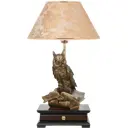 Настольная лампа BOGACHO СБ-15/Б/Антиквайт Ученый Филин цвет бежевый