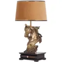 Настольная лампа BOGACHO СБ-10/Б/Тюссо поталь Лошадь императора цвет бежевый