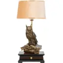 Настольная лампа BOGACHO СБ-15/Б/Тюссо беж Ученый Филин цвет бежевый