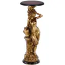 Столик декоративный Bogacho 13055/Б/340Орех Девушка с кувшином бронзовый 34 см