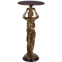 Стол декоративный Bogacho 13006/Б/450ОрехБор Гречанка для цветов 45 см до 10 кг бронза