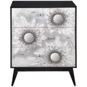 Комод Bogacho 3 ящика 84x48x108 см МДФ цвет черный 11667