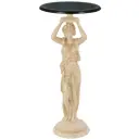 Стол декоративный Bogacho 13006/АС/450ОрехЗел Гречанка для цветов 45 см до 10 кг бежевый