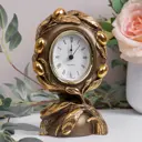 Настольные часы Bogacho Oliva Branch бронзовые 11.5 см