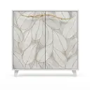 Комод Bogacho 84x50x109 см МДФ цвет белый 11637/Бл/Голд