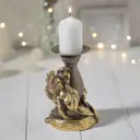 Подсвечник из мрамора Bogacho Ирис Бьюти Бронза