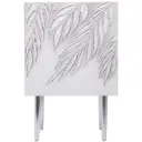 Тумба прикроватная Bogacho 2 ящика 40x60x45 см МДФ цвет белый с серебром 11653/БлСильвер