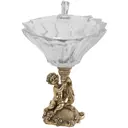 Конфетница Bogacho Эдем Ленарди Волна 0.4 л стекло цвет бронза