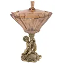 Конфетница Bogacho Эдем Ленарди Волна Голд 0.4 л стекло цвет бронза