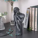 Статуэтка из литьевого мрамора Bogacho Мечтательница серого цвета ручная работа
