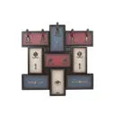 Вешалка настенная 9 крючков 76.5x76.5x10 см BOGACHO Пандора цвет коричневый