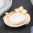 Мыльница из мрамора Bogacho Орхидея Калипсо бежевая