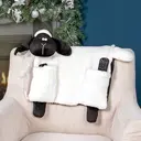 Декоративный предмет Bogacho Ноэль из искусственного меха ручная работа 75x38 см, цвет белый