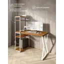 Стол Solarius stol-stellaz-4polki-olha-10060-Z-white 60x148x100 см сталь и дерево цвет белый, ольха