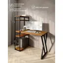 Стол Solarius stol-stellaz-4polki-olha-14060-Z-black 60x148x140 см сталь и дерево цвет ольха, черный