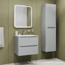 Тумба под раковину подвесная Iddis EDI60L0i95 60.2см цвет светло-серый