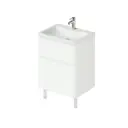 Тумба с раковиной напольная Итана Roberto 60 см цвет белый глянец