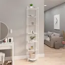 Стеллаж металлический Зми Валенсия 17 46x226x31 см нагрузка до 8 кг металл цвет белый