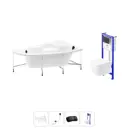 Ванна угловая Lavinia Boho Bell Pro 20221192R левая 160x105 см акриловая с подвесным унитазом и инсталляцией