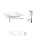 Ванна Lavinia Boho One 20221231R 160x70 см акриловая с подвесным унитазом, инсталляцией и раковиной в комплекте