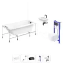 Ванна Lavinia Boho Easter Pro 20221332R 160x70 см акриловая с подвесным унитазом, инсталляцией и раковиной в комплекте