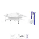 Ванна Lavinia Boho One 20221226R 150x70 см акриловая с подвесным унитазом, инсталляцией и раковиной в комплекте