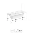 Ванна Lavinia Boho Pure 20220942R 180x80 см акриловая с каркасом, сливом-переливом и подголовниками