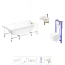 Ванна Lavinia Boho One 20221241R 180x80 см акриловая с подвесным унитазом, инсталляцией и раковиной в комплекте